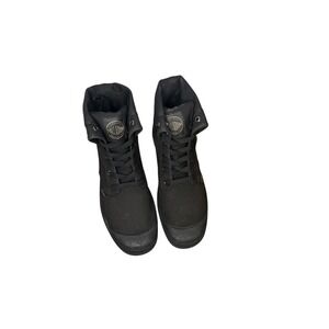 Palladium Baggy Mens Black Canvas Boots Lace‎ Up Casual Ankle Shoes Size 10